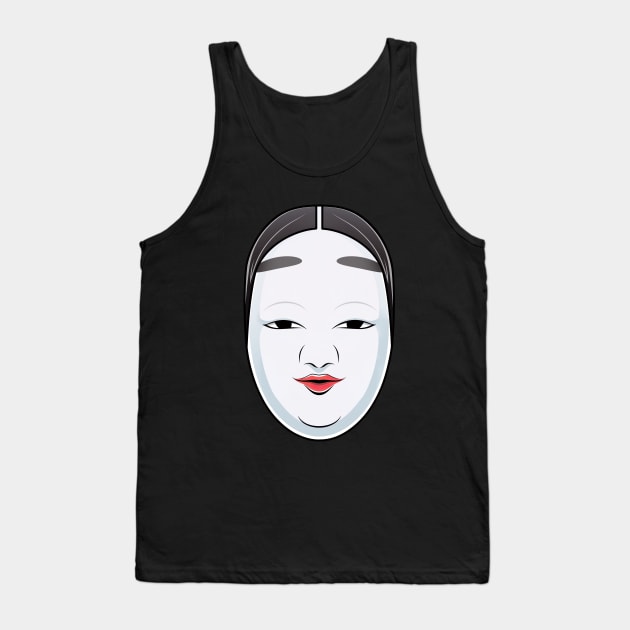 Japanese Kabuki Noh Mask - Anime Shirt Tank Top by KAIGAME Art